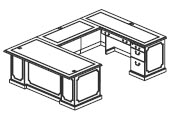 right U desk with one PBF and CPU Ped