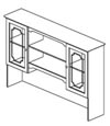 hutch with glass doors