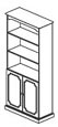 bookcase with lower door cabinet