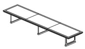 18' & 20' 3 piece rectangular conference table