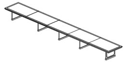 30' 5 piece conference table