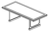 6' & 8' one piece rectangular  conference table