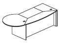 P shaped desk