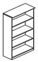 4 shelf bookcase
