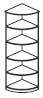 5 shelf 1/4 round