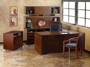 Stella Collection From Mayline Office Furniture On Now Half Executive U Desk With Storage Hutch Cabinet And Lateral File