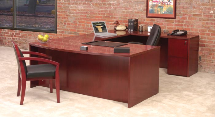 bow front executive workstation