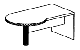 p-shaped desk