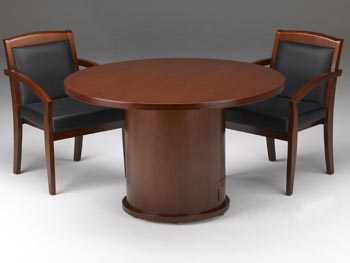 round conference table with chairs