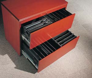 Lateral file drawer detail 