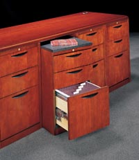 Chambers mobile pedestals combine ease of movement with convenient storage