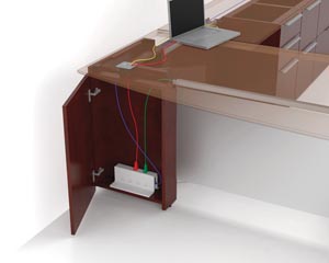 Visitor Power and Data Access Connections