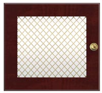 glass insert-wire mesh door