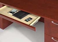 Center drawers are available in three widths.