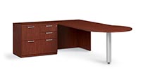 Combo drawer credenza with "P" top conference table