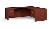 Executive "L" desk with 3/4 pedestals. 