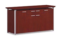 At 36" high, buffet credenzas provide convenient serving height