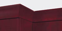 Upper cornice trim on Prominence wall units fits precisely thanks to careful attention in design and manufacturing.