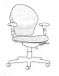 high performance chair with arms, large frame