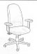 high back task chair with arms