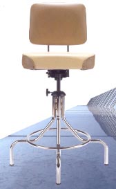 FULLY ADJUSTABLE TILT BACK stool IN CHROME