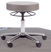 medical stool with height adjustment ring