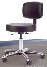 medical stool with back rest